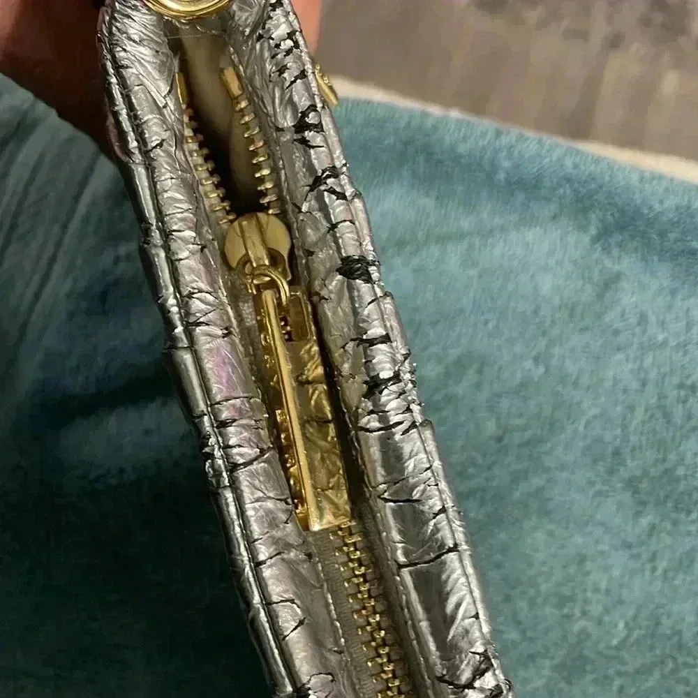Tory Burch metallic cross bag